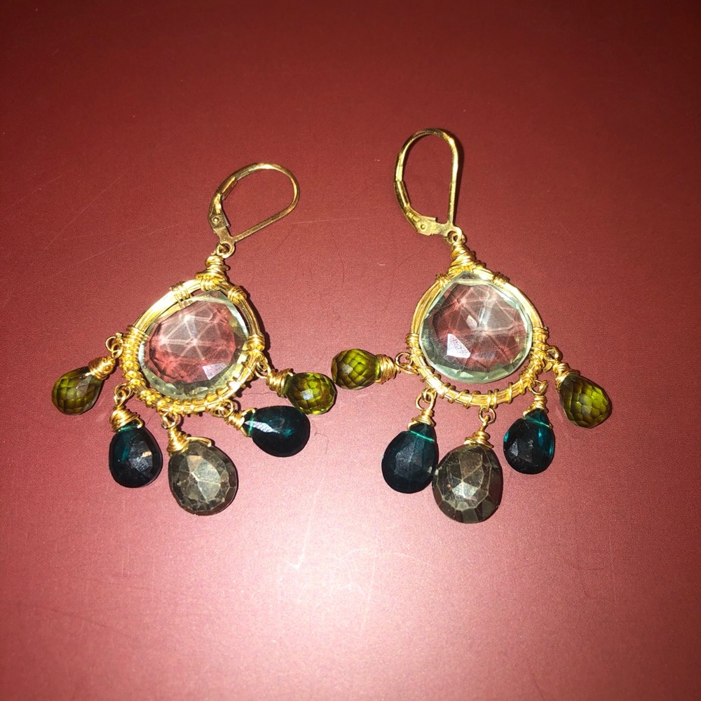 Amanda Sterrett hand beaded drop earrings